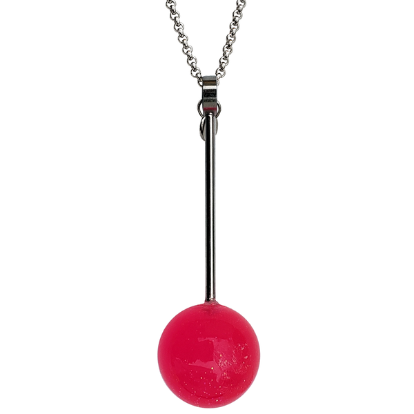 STRAWBERRY JAWBREAKER LOLLIPOP NECKLACE