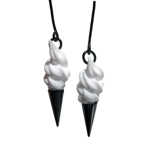 VANILLA CHROME CONE EARRINGS